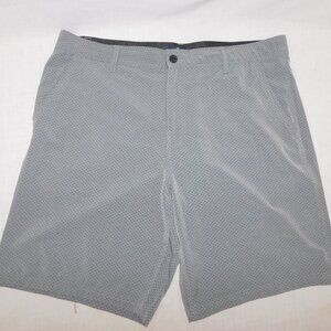 Buffalo David Bitton Mens 40 Flat Front Gray Black Pattern Quick Dry Shorts